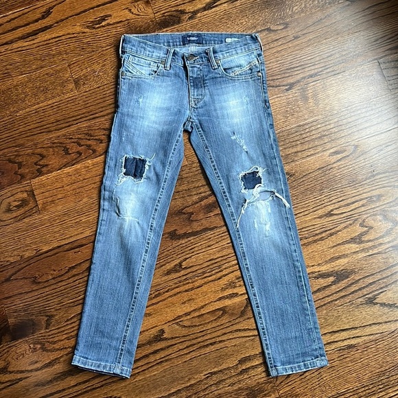 Aston Martin Boy Distressed Jeans Size 8 - Picture 1 of 8